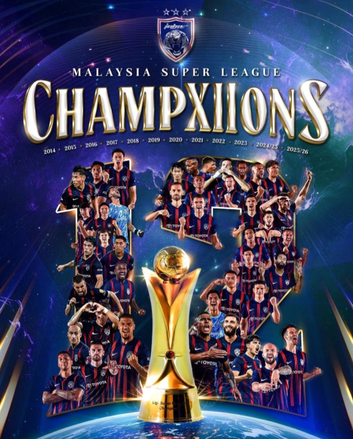 在线体育游戏娱乐平台-霸主！柔佛新山实现马来超12连冠，赛季19战全胜进86球丢7球